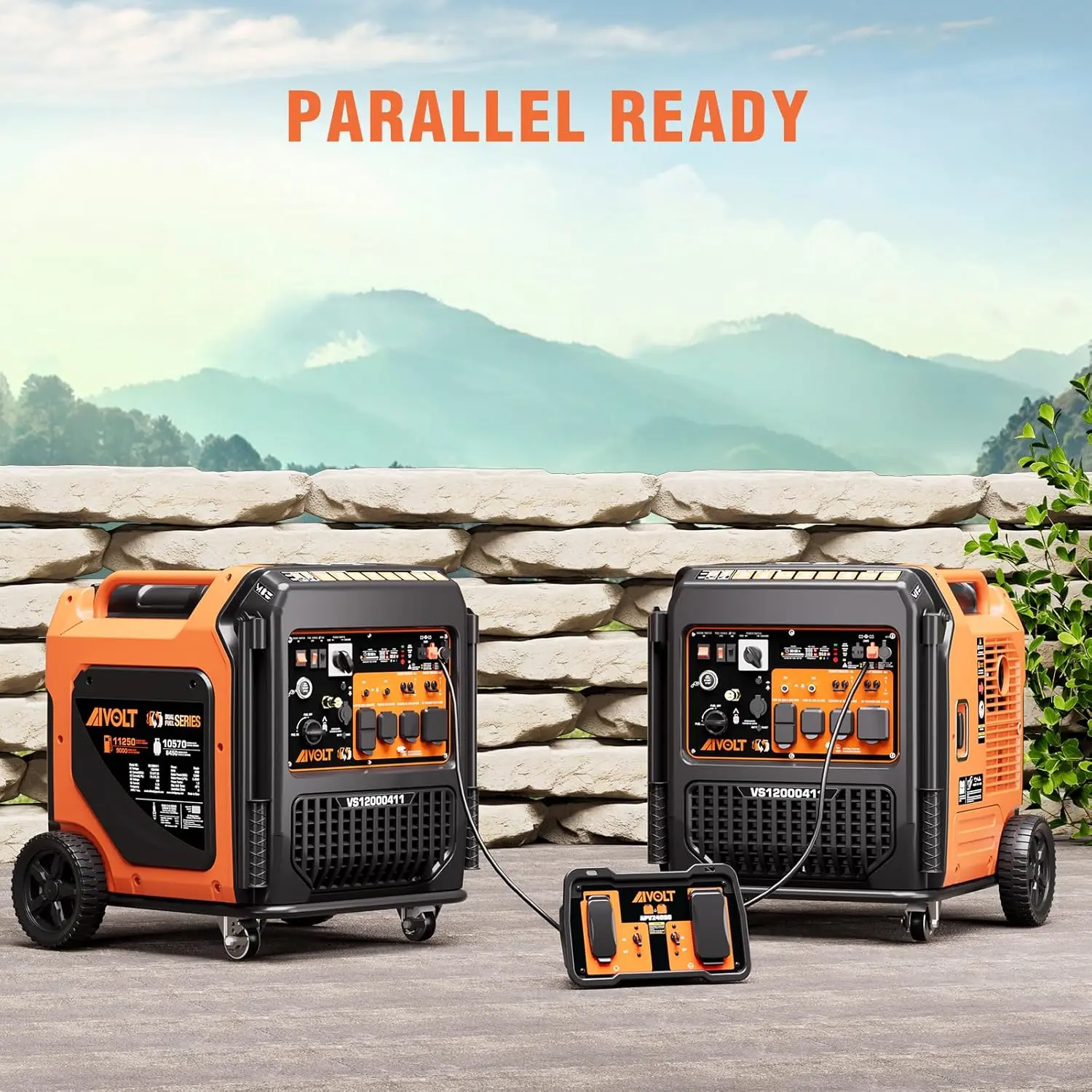 11250 Wattages Dual Fuel Portable Inverter Generator Super Quiet Gas Propane Powered Remote/Electric Start, 50 State Approved