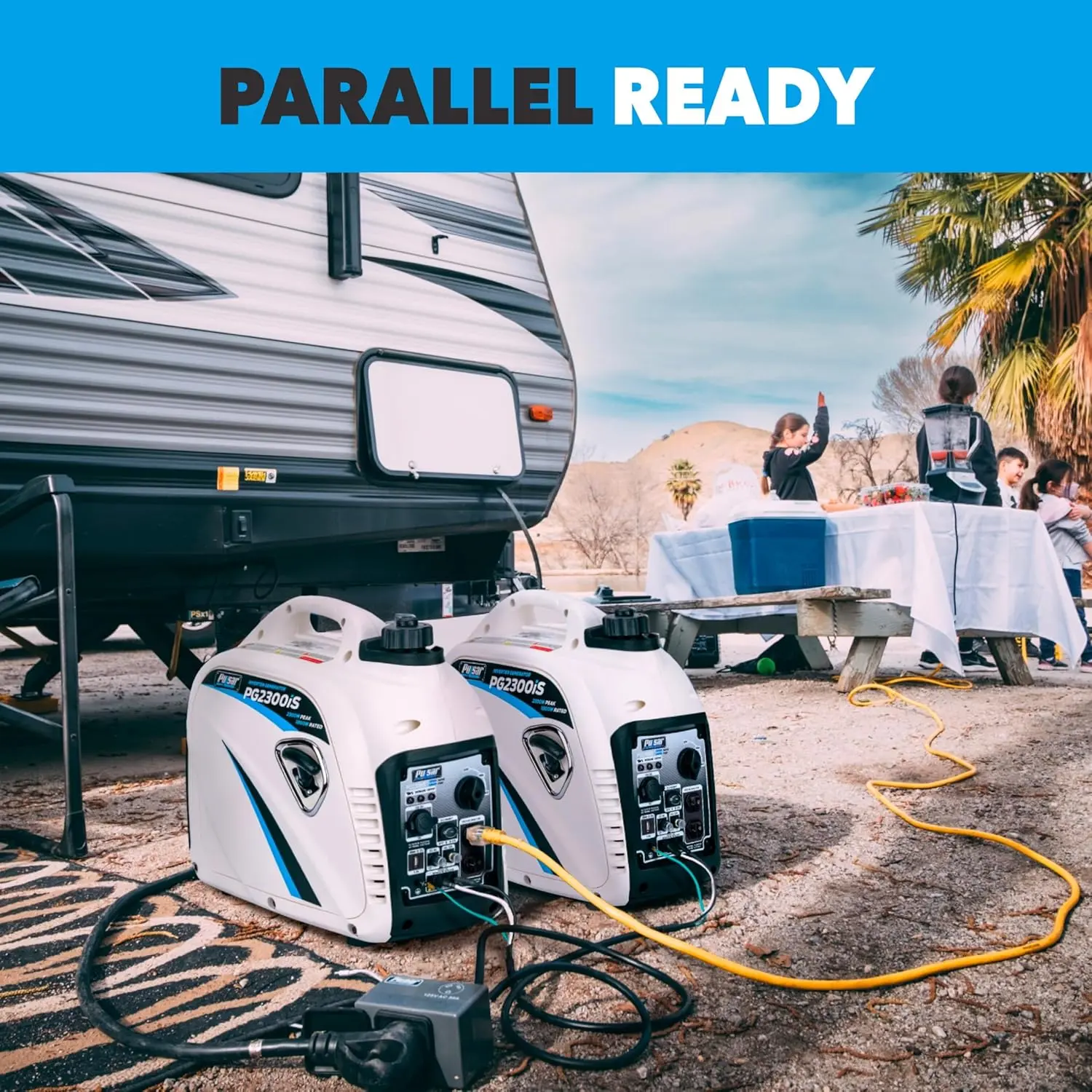 PG2300iS 2,300W Portable Super Quiet Gas-Powered Inverter Generator with USB Outlet & Parallel Capability, CARB Compliant