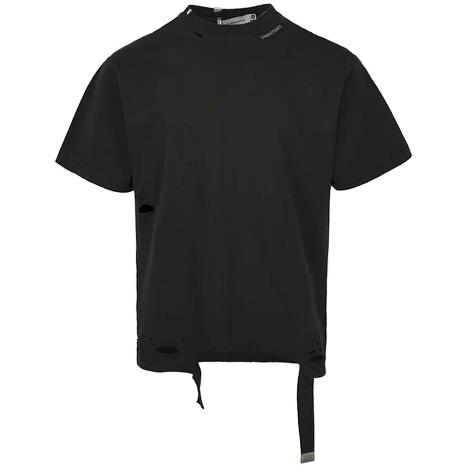 Broken Ripped T-shirts Streetwear Harajuku Hip Hop Oversized T Shirt Men Summer Casual Loose Cotton Tee Tops Tshirts