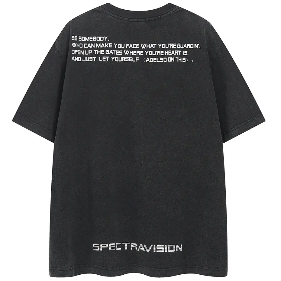Abstract Face Graphic T Shirts Men's 2025 Summer Casual Loose Tee Tops Streetwear Harajuku Oversized Hip Hop T-shirts