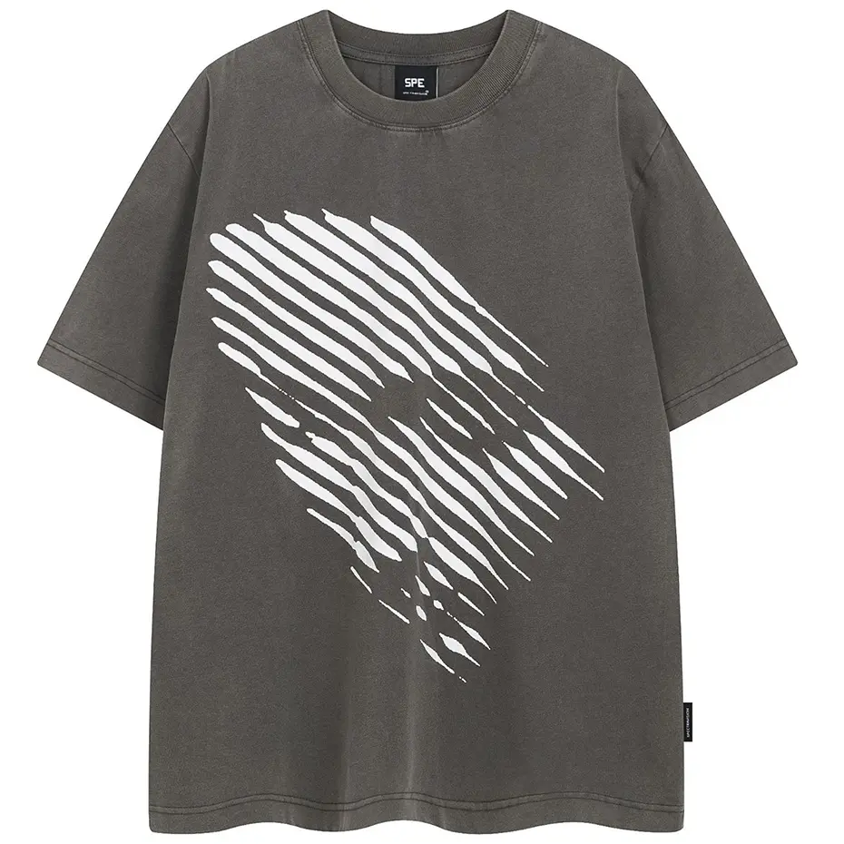 Abstract Face Graphic T Shirts Men's 2025 Summer Casual Loose Tee Tops Streetwear Harajuku Oversized Hip Hop T-shirts