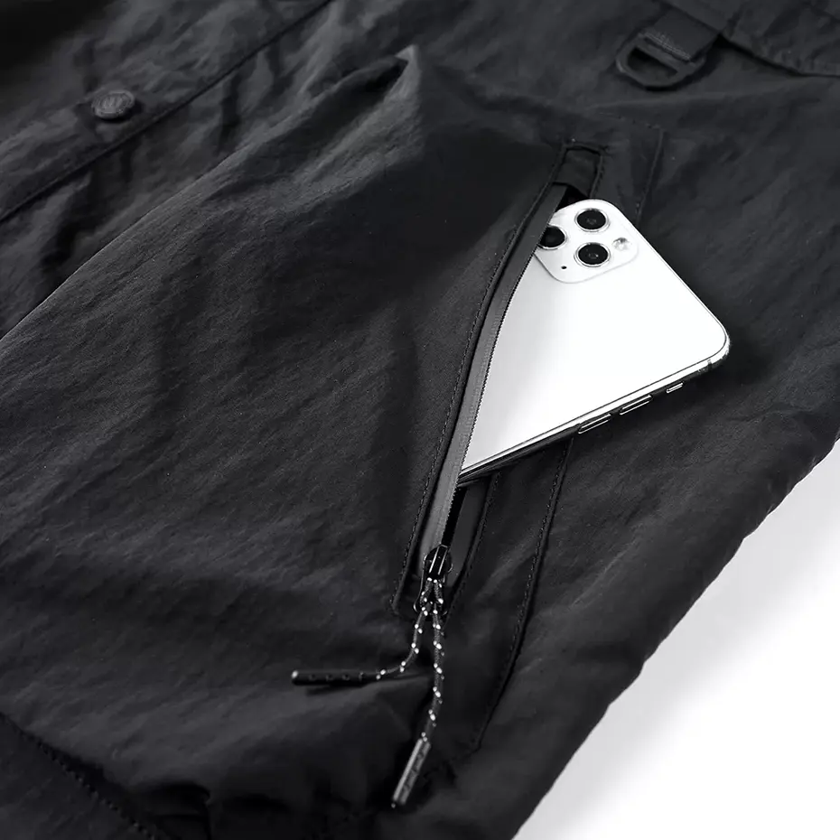 Y2K Techwear Shirts Multi Pockets Harajuku Streetwear Cargo Shirts 2025 Men Hip Hop Cyberpunk Shirts Function Button Up Blouse