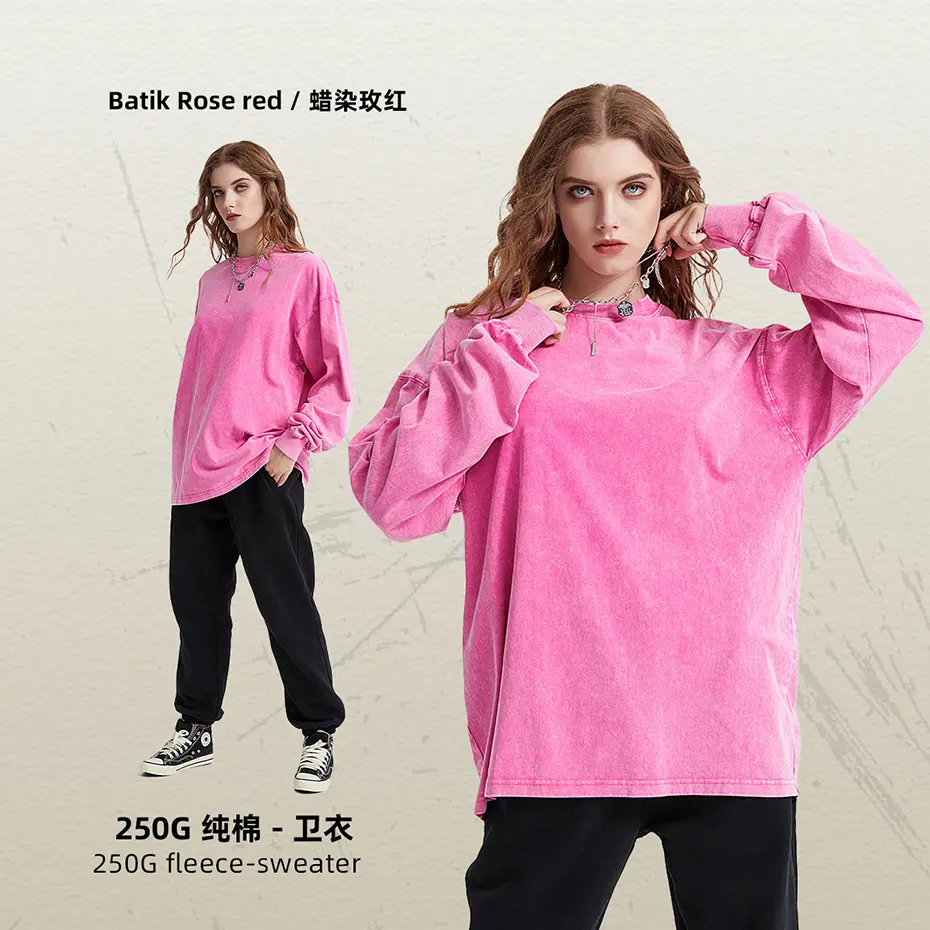 Vintage Wax Printing T-shirts Men Streetwear Harajuku Hip Hop Oversized T-shirts Loose Casual Long Sleeve Tee Tops Tshirts