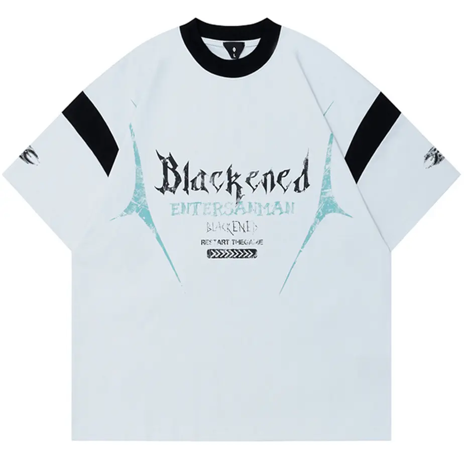 Streetwear Hip Hop Oversized T Shirts Graphic Tee Tops Men 2025 Summer Harajuku Loose Casual T-shirts Black