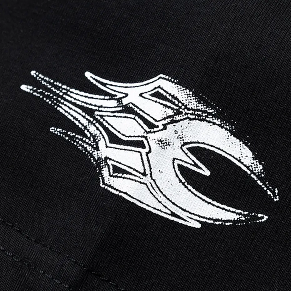Streetwear Hip Hop Oversized T Shirts Graphic Tee Tops Men 2025 Summer Harajuku Loose Casual T-shirts Black
