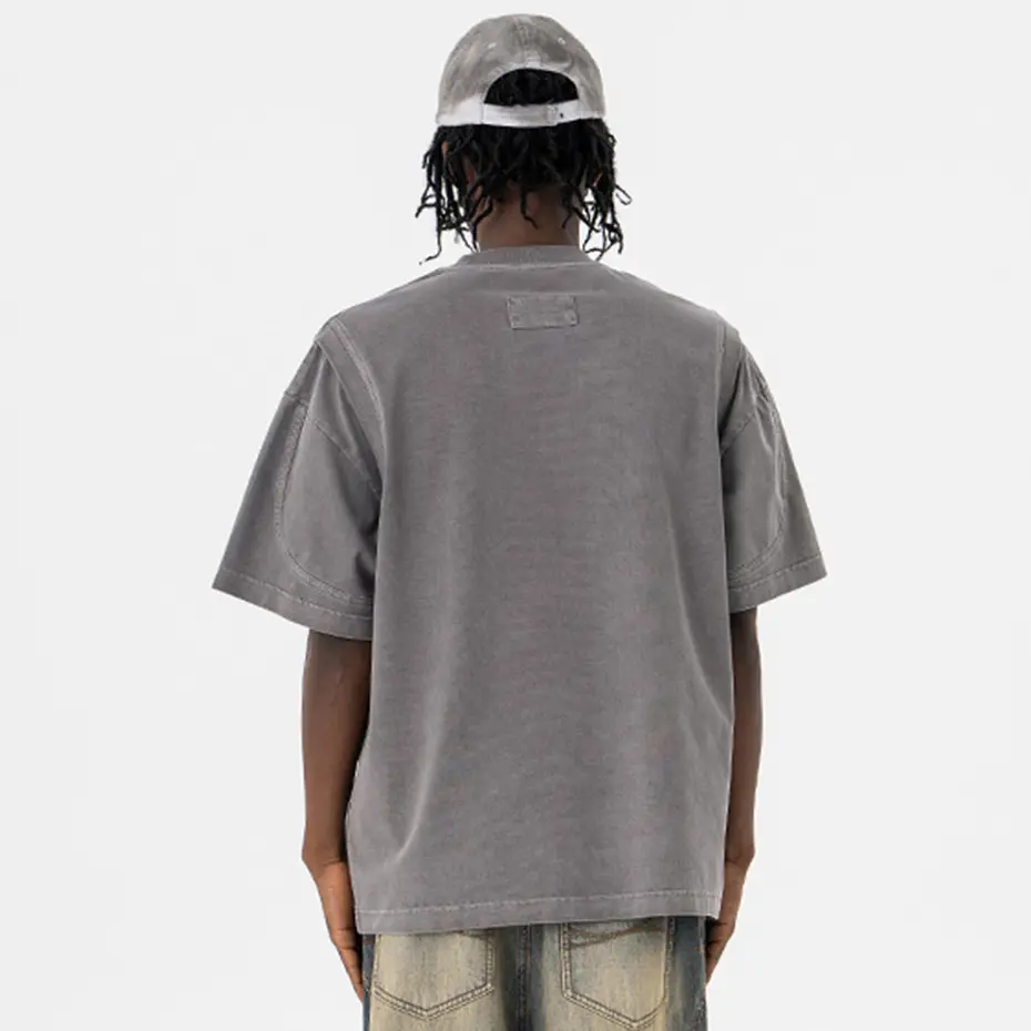 Harajuku Oversized T-shirts Irregular Patchwork Loose Short Sleeve T Shirts Streetwear Hip Hop Tshirts Tee Tops