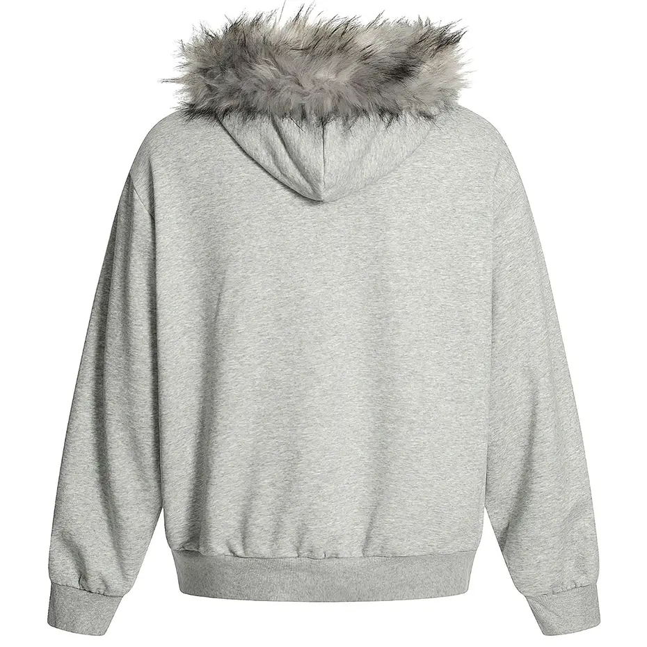 Fur Collar Hoodies Men Streetwear Harajuku Hip Hop Oversized Hoodies Pullover Sweatshirts Casual Loose Hoodies