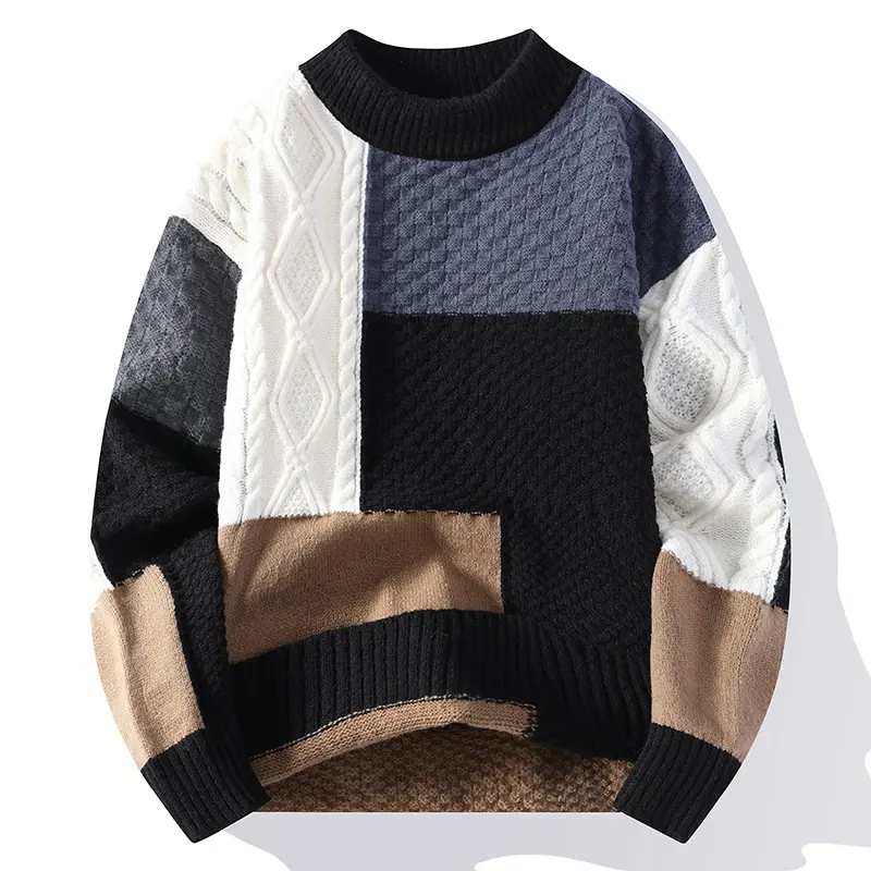Men Loose Casual Knitwear Sweaters Winter Fleece Warm Pullovers Good Quality Male Outwear Sweaters For Men 4XL Men's Clothing
