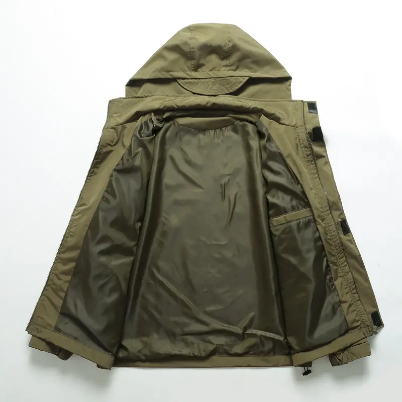 New Spring Autumn Men Hooded Casual Jackets Slim Fit Coats Good Quality Male Outdoor Travel Jackets And Coats Size 4XL