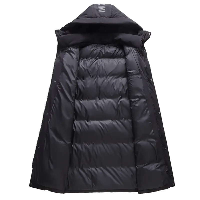 New Winter Men Long White Duck Down Coats Fashion Male Hooded Casual Warm Down Jackets High Quality Man Long Winter Coats S-3XL