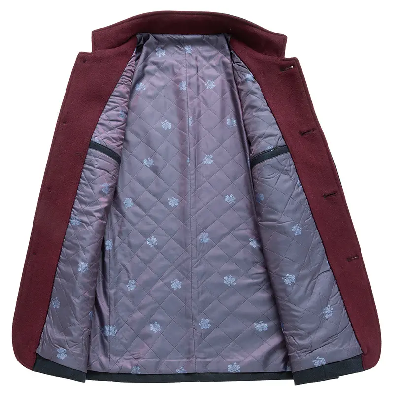 New Winter Men Stand-up Collar Business Casual Woollen Trench Coats Male Cashmere Blazers Jackets Suits Coats Overcoats size 5XL