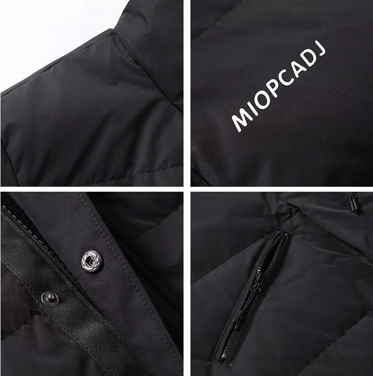 New Winter Men Long White Duck Down Coats Fashion Male Hooded Casual Warm Down Jackets High Quality Man Long Winter Coats S-3XL