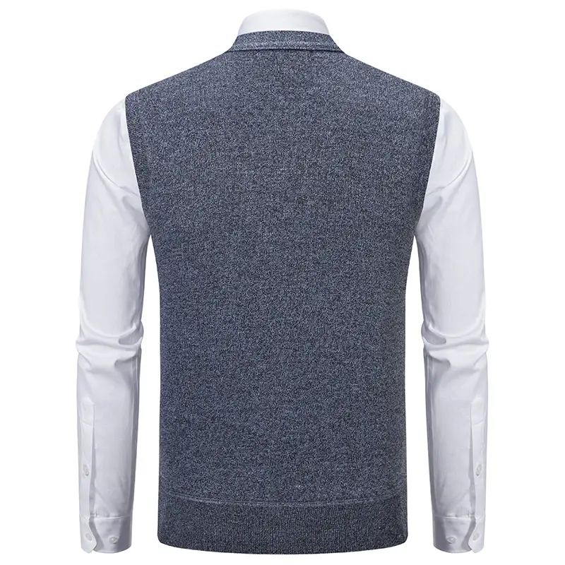 New Autumn Men Waistcoats Knitted Sweater Vests Casual Sleeveless Cardigans Male Spring Outwear Cardigan Sweatercoats Vests 3XL