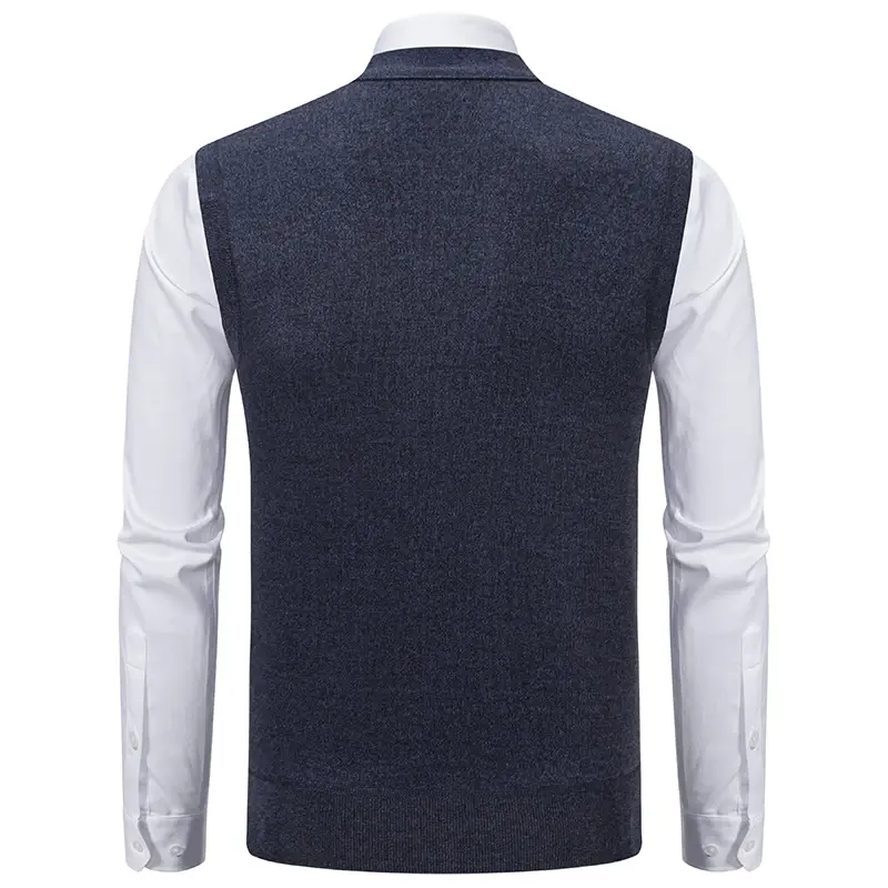 New Autumn Men Slim Sleeveless Cardigans Waistcoats Casual Sweater Vests Quality Male Outwear Sleeveless Sweatercoats Vests 3XL