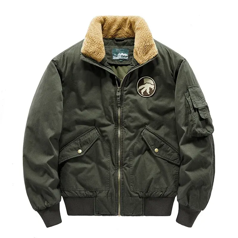 Men Bomber Jackets Winter Coats Thicker Warm Down Jackets Quality Men Military Green Casual Jackets Outerwear Winter Coats 5XL