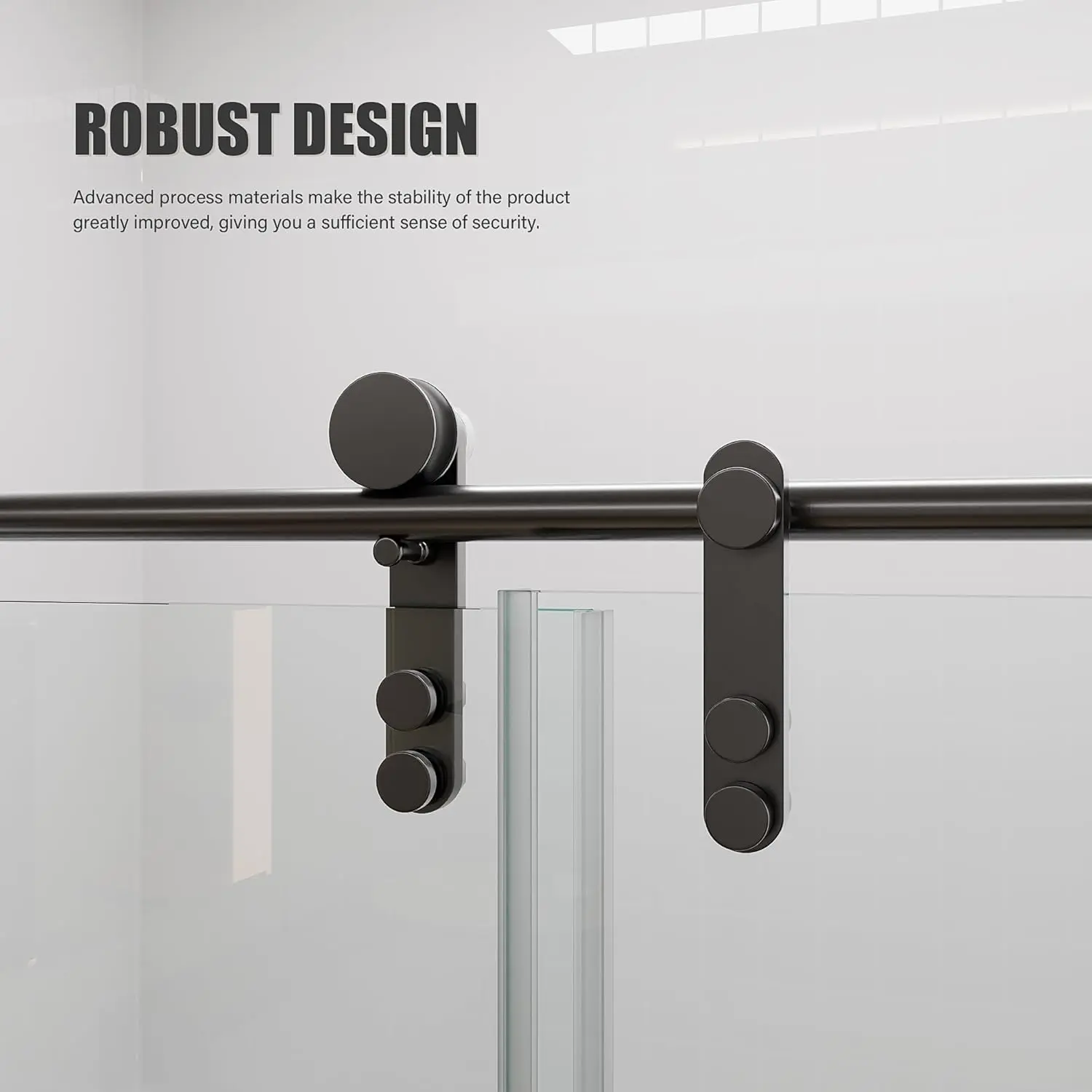 Shower Door 56-60" W × 76" H Glass Shower Door with 5/16"(8mm) Clear Tempered Glass,Frameless Shower Doors with Handle
