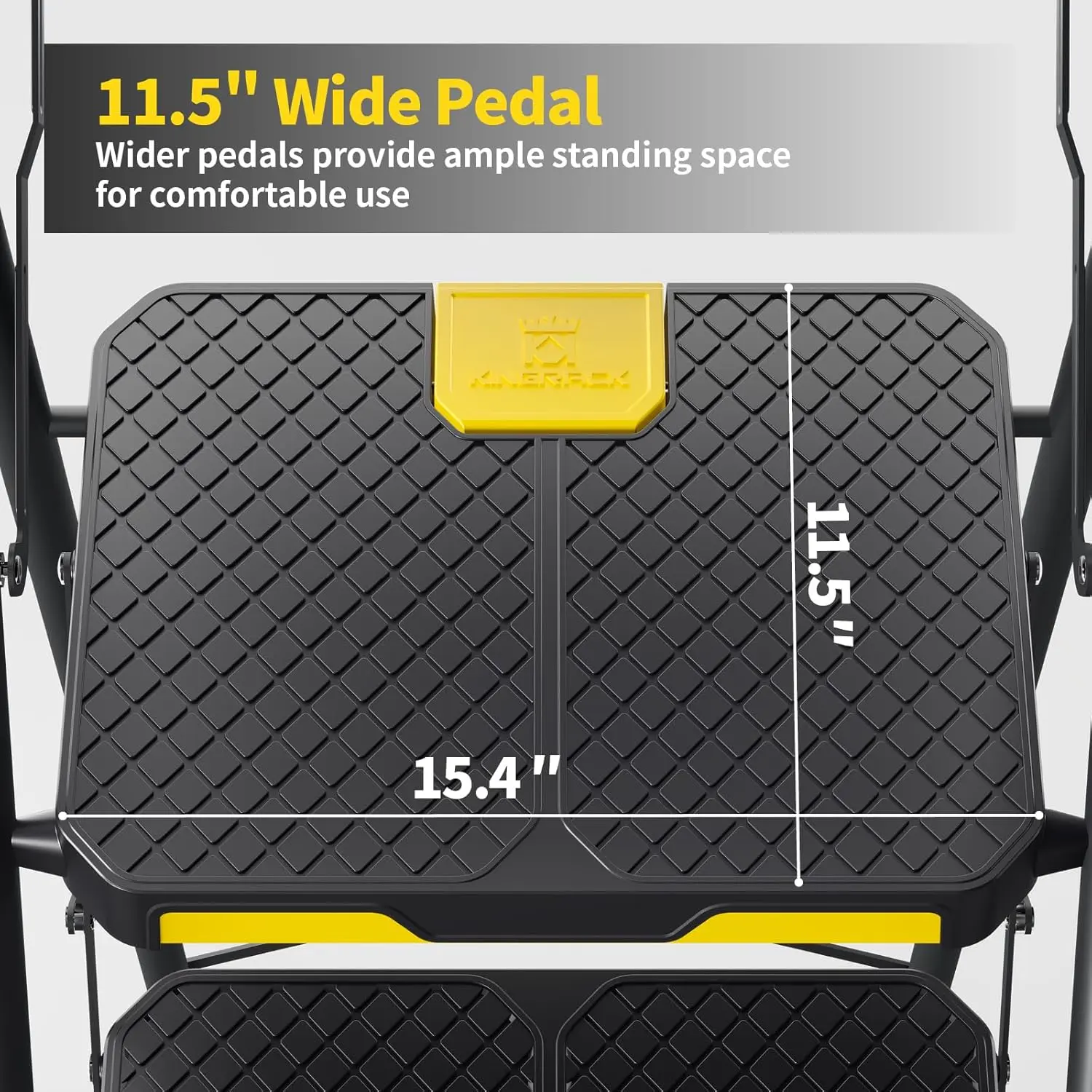 6 Step Ladder with Tool Platform, Folding Step Stool with Handrails, Sturdy Steel Ladder with Wide Pedal, 800 LBS Portable