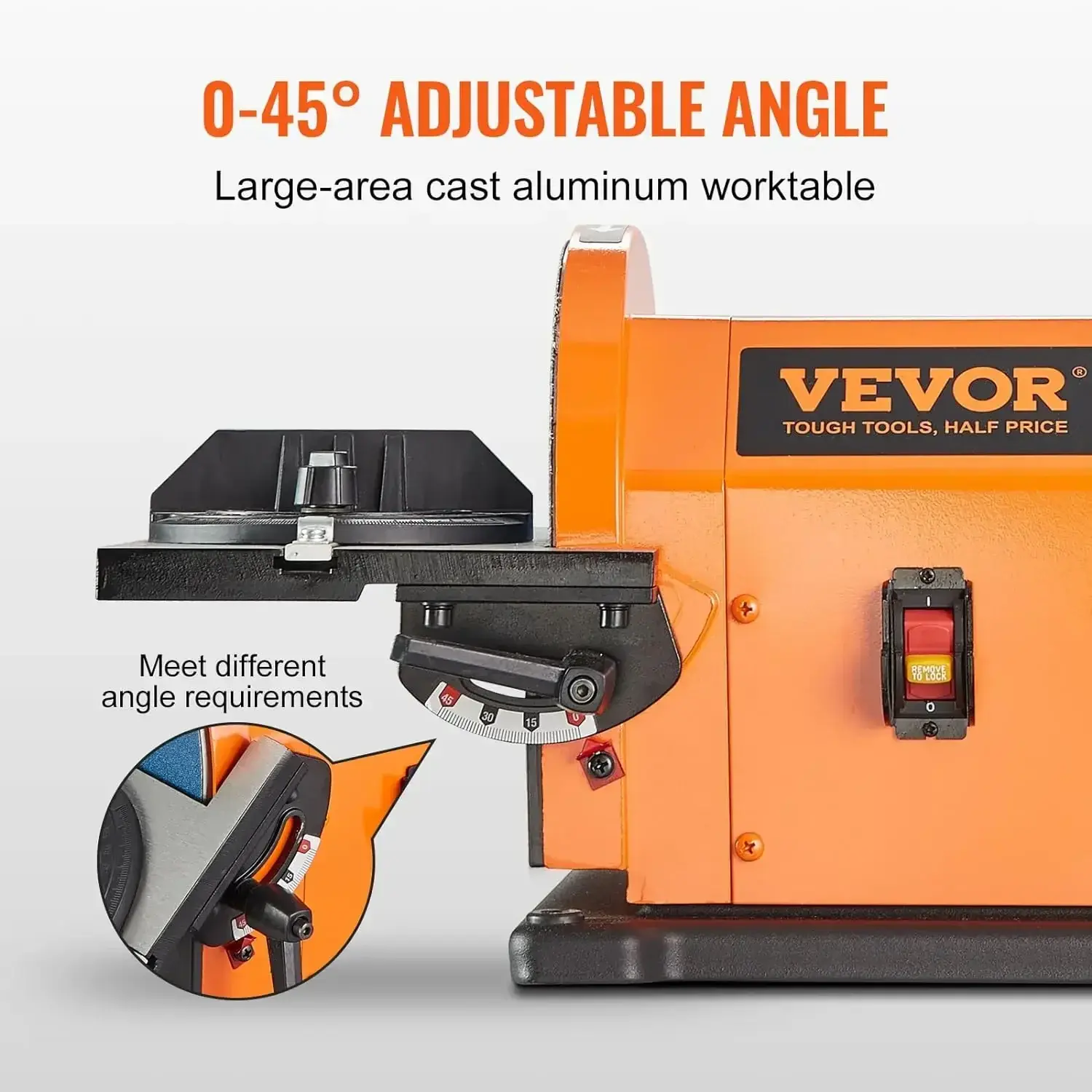 Professional Belt Sander, 8" Disc Sander & 4 x 36 in. Belt Sander w/ 5A Induction Motor Cast Aluminum Worktable for Woodworking