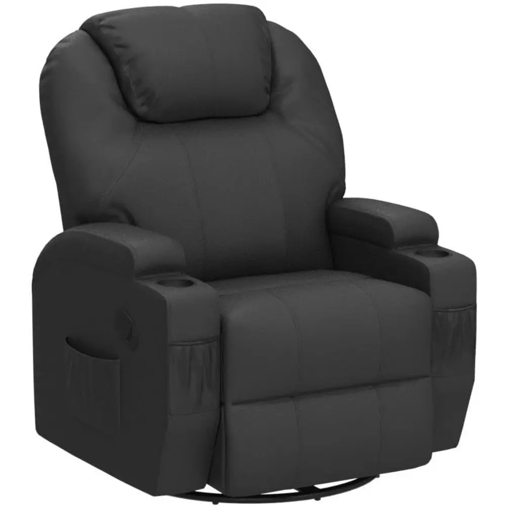 recliner chair, rocking massage chairs, home reclining sofa chair, pu leather, ergonomic living room chair with cup holders, re