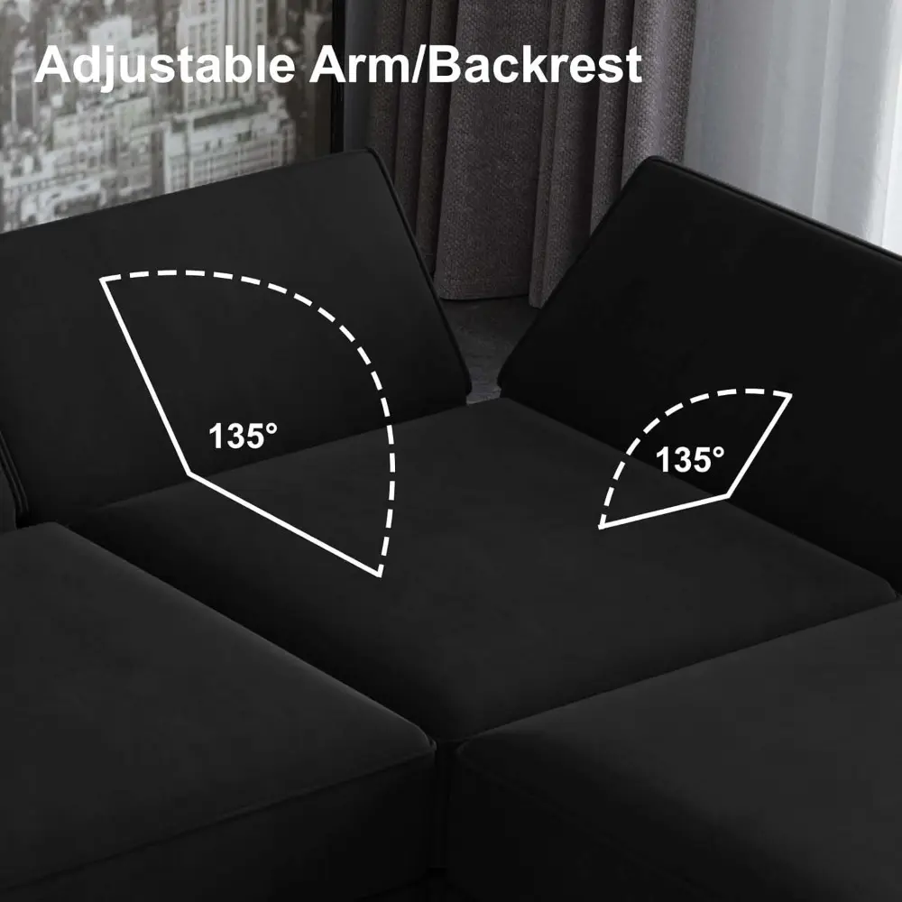 modular sectional arm accent chair with storage seat velvet armchair single sofa club chair black
