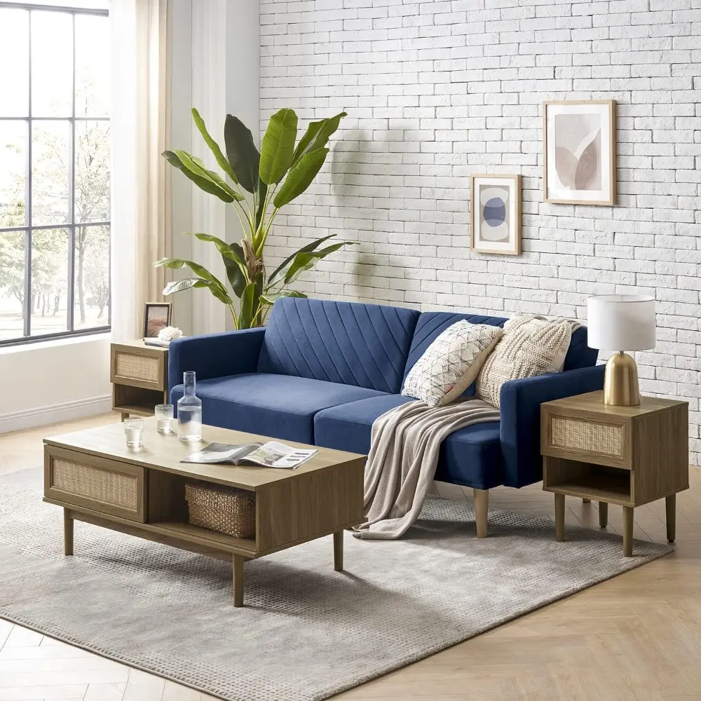 76.8" futon sofa bed, small couch, sleeper, loveseat, mid century modern futon couch, sofa cama, couches for living room (class