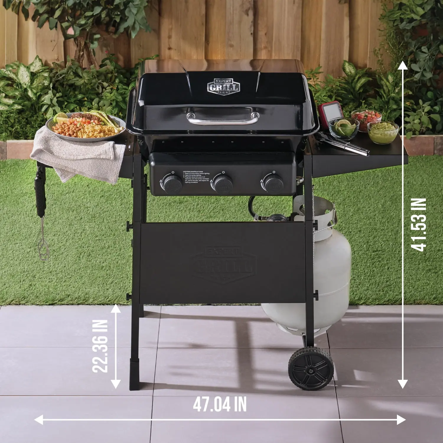 Grill 3 Burner Propane Gas Grill