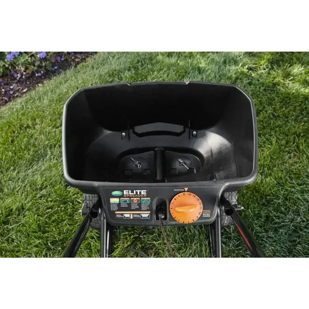 Elite Spreader for Grass Seed Holds up to 20,000 sq.ft., Fertilizer, Salt, Ice Melt, Durable Push Spreader Product
