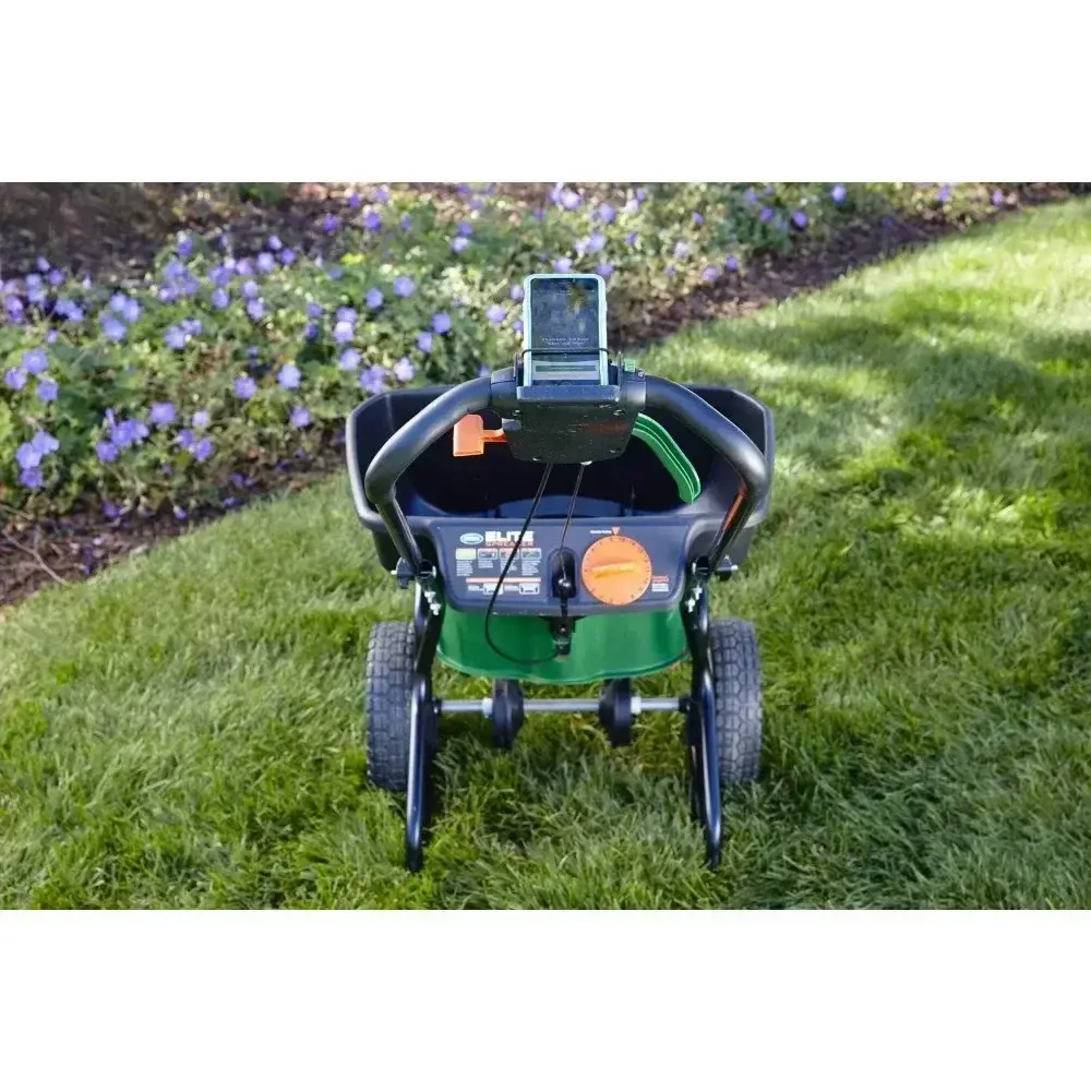 Elite Spreader for Grass Seed Holds up to 20,000 sq.ft., Fertilizer, Salt, Ice Melt, Durable Push Spreader Product