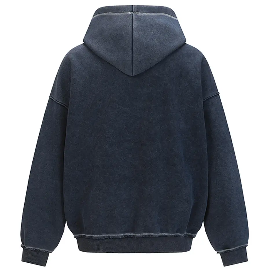 Harajuku Vintage Hoodies Letter Embroidery Patchwork Oversized Hooded Sweatshirts Jackets Men Streetwear Hip Hop Hoodies
