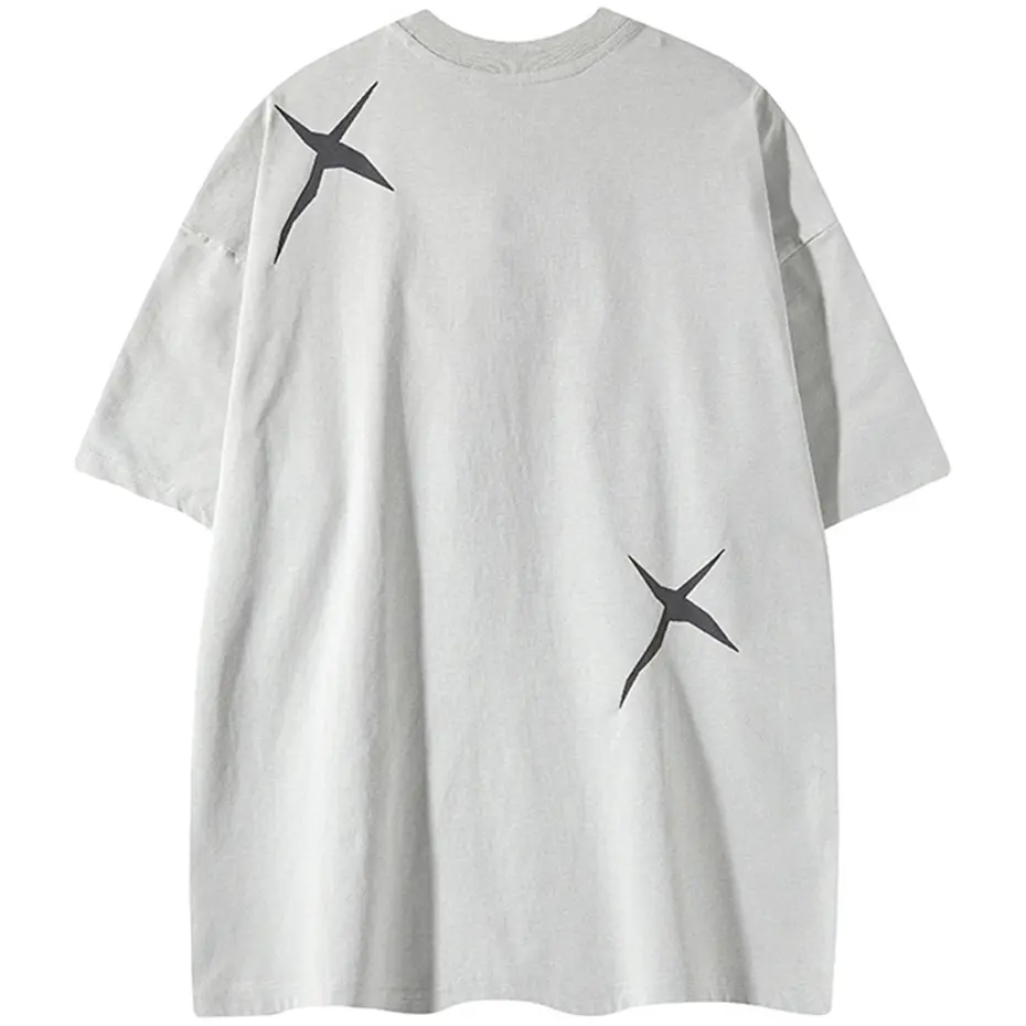 Streetwear Hip Hop Harajuku Oversized T-shirts Men's Summer Casual Loose Tee Tops Short Sleeve Tee Tops