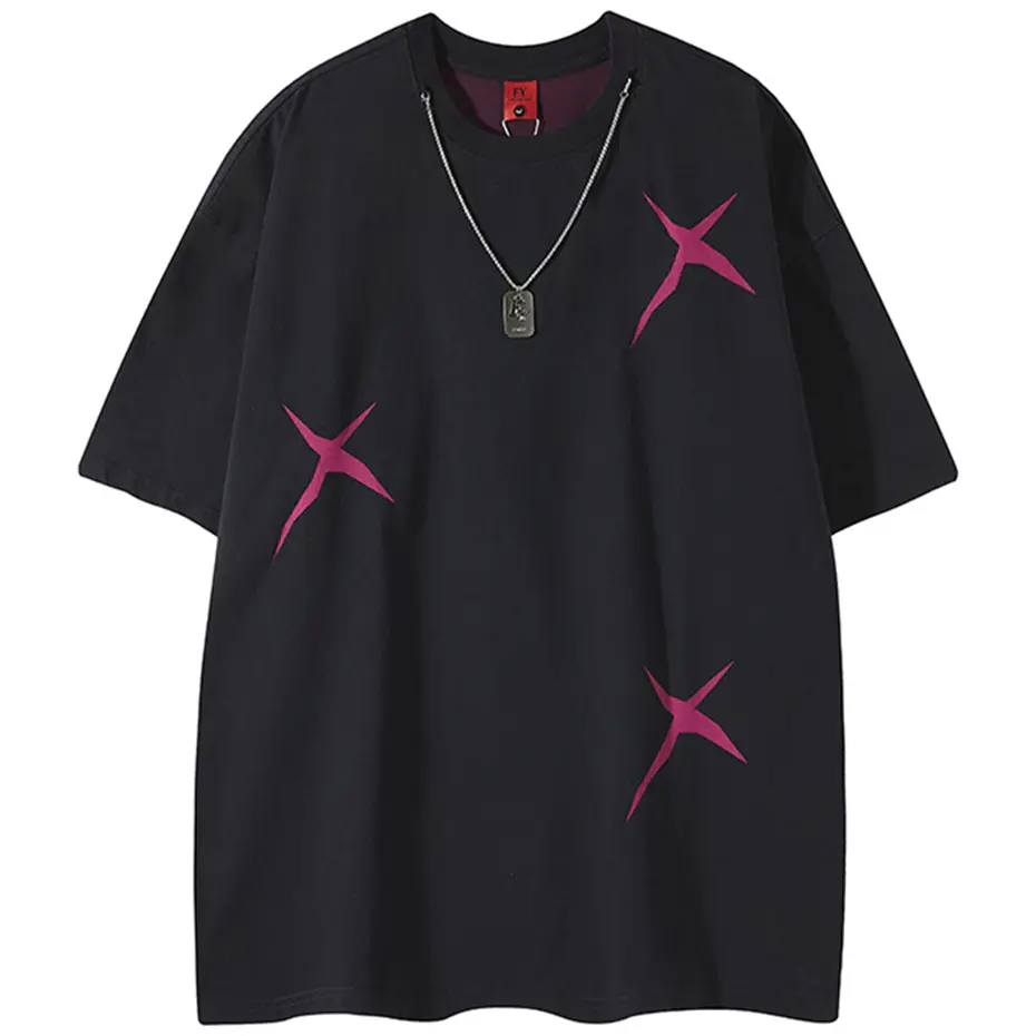 Streetwear Hip Hop Harajuku Oversized T-shirts Men's Summer Casual Loose Tee Tops Short Sleeve Tee Tops