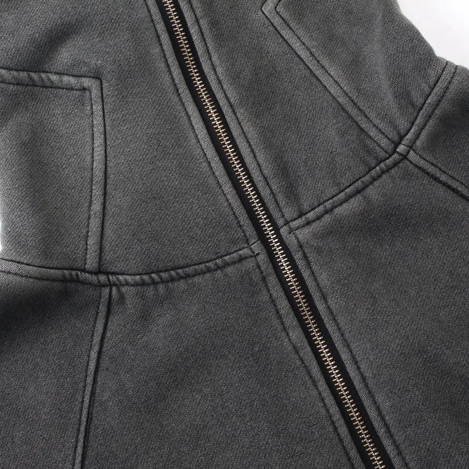 Streetwear Hoodie Vintage Zipper Coat Harajuku Oversized Hip Hop Hoodies Men Mask Hooded Sweatshirts