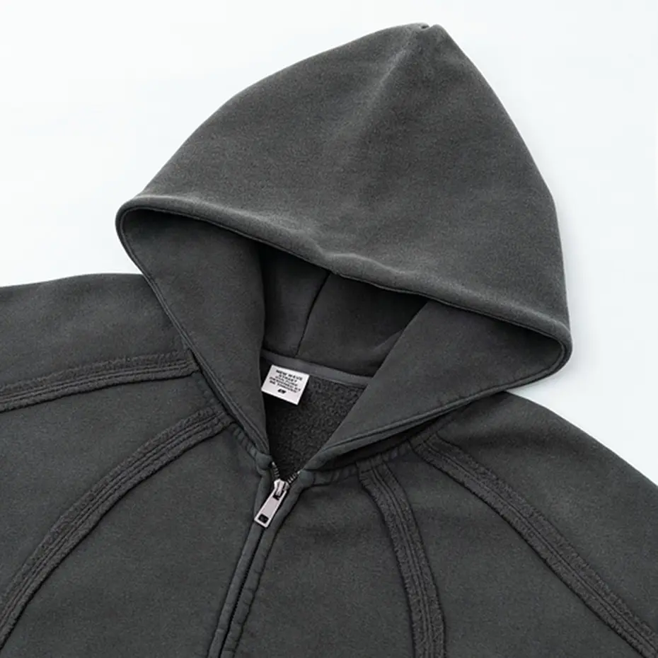 Men Vintage Hoodies Streetwear Harajuku Hip Hop Oversized Hoodies Casual Loose Plush Hooded Sweatshirts Jackets