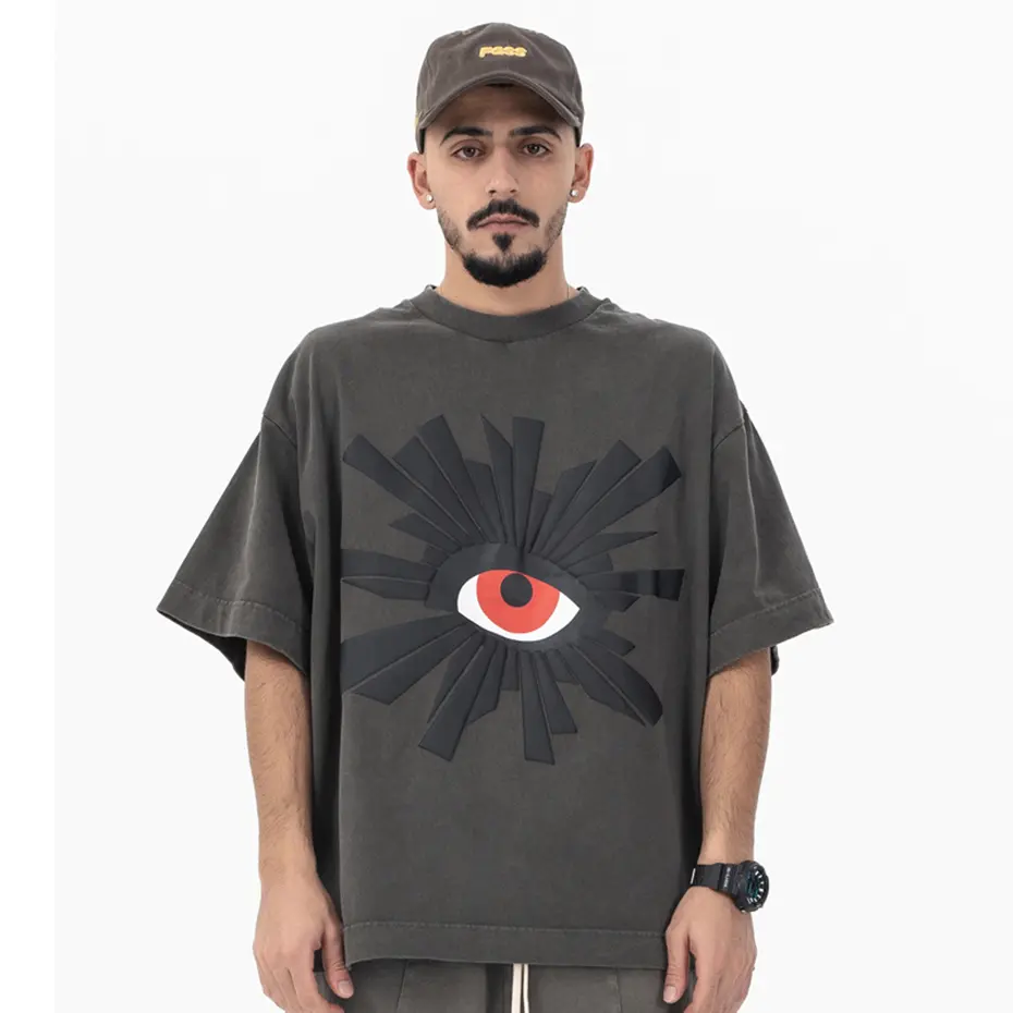 Eyes Graphic T Shirts Men's Streetwear Harajuku Oversized Hip Hop T-shirts Summer Loose Casual Short Sleeve Tee Tops Tshirts