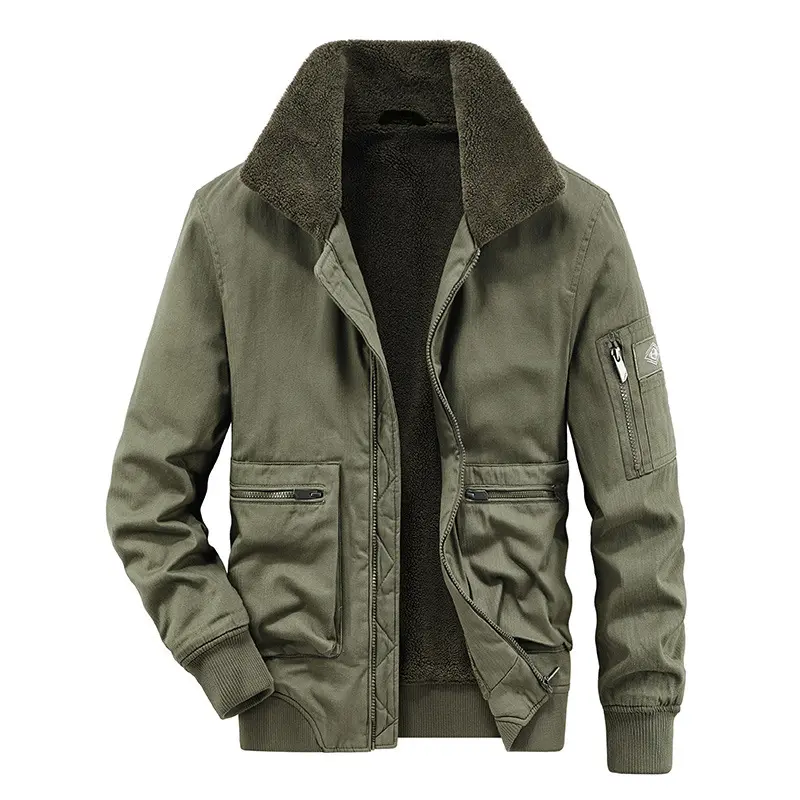 New Fashion Men Fur Collar Fleece Winter Coats Down Jackets Warm Parkas High Quality Male Cotton Casual Cargo Jackets Size 4XL