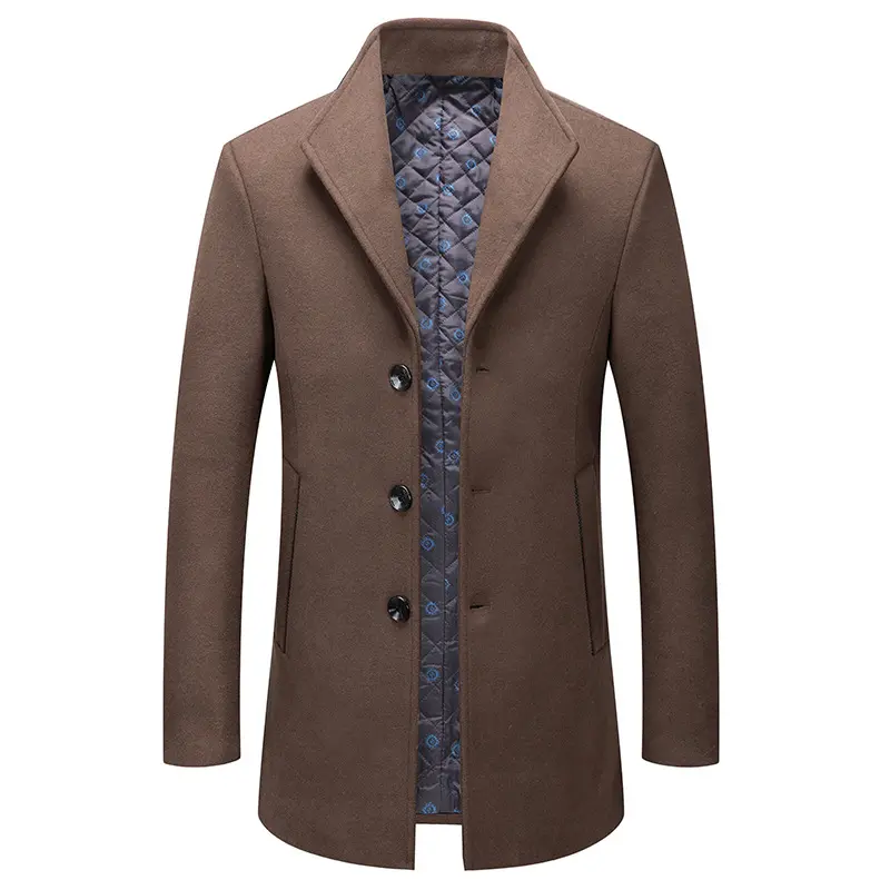 New Winter Men Business Casual Woolen Coats British Style Overcoats Thicker Warm Cashmere Trench Coats Quality Long Jackets 4XL