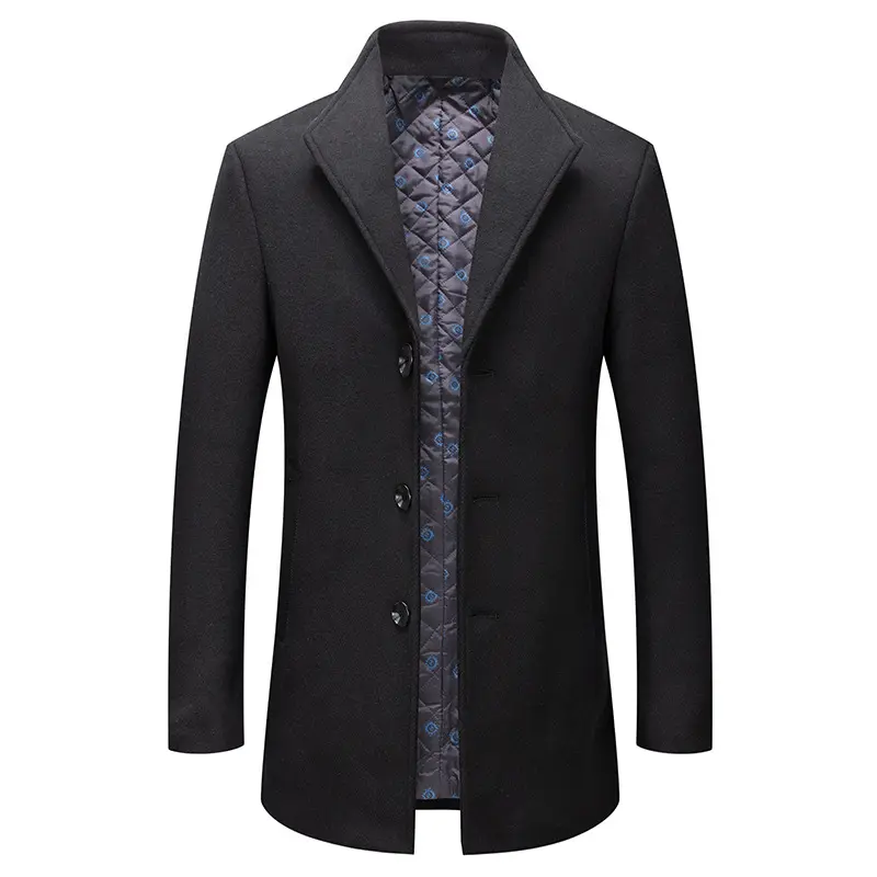 New Winter Men Business Casual Woolen Coats British Style Overcoats Thicker Warm Cashmere Trench Coats Quality Long Jackets 4XL