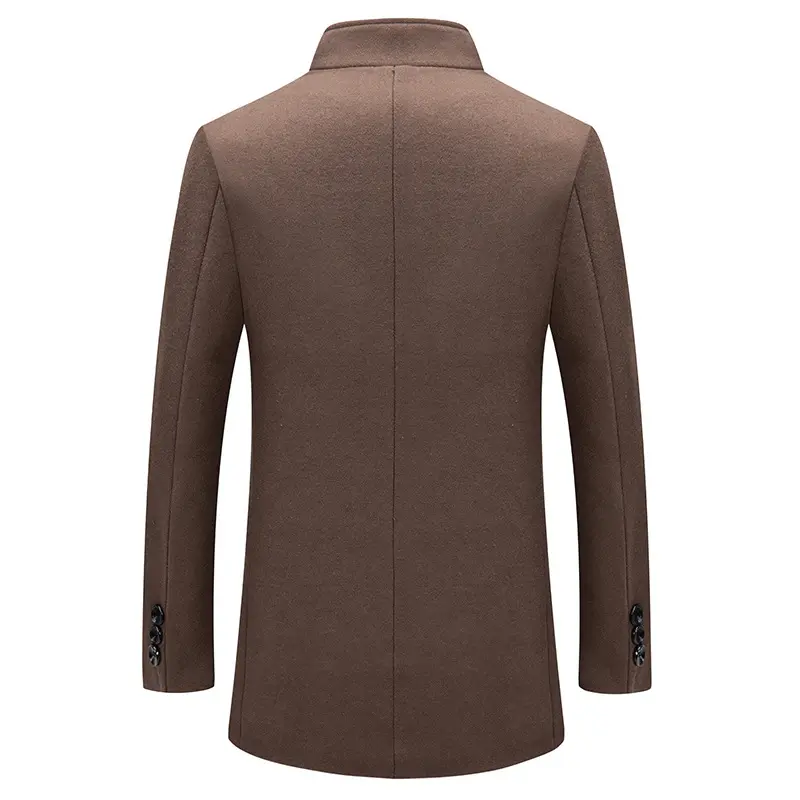 New Winter Men Business Casual Woolen Coats British Style Overcoats Thicker Warm Cashmere Trench Coats Quality Long Jackets 4XL