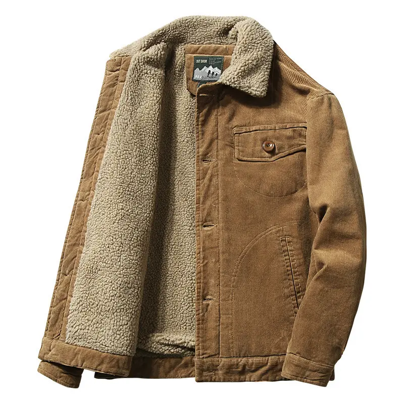 Men Corduroy Winter Coats Slim Warm Parkas Down Jackets Casual Jaquetas New Fashion Male Thicker Outwear Winer Jackets Size 6XL