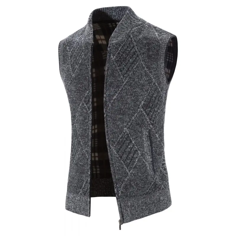 Men Winter Sweater Vest Slim Fit Sleeveless Cardigans Good Quality Male Thicker Warm Casual Sweaters Size 3XL
