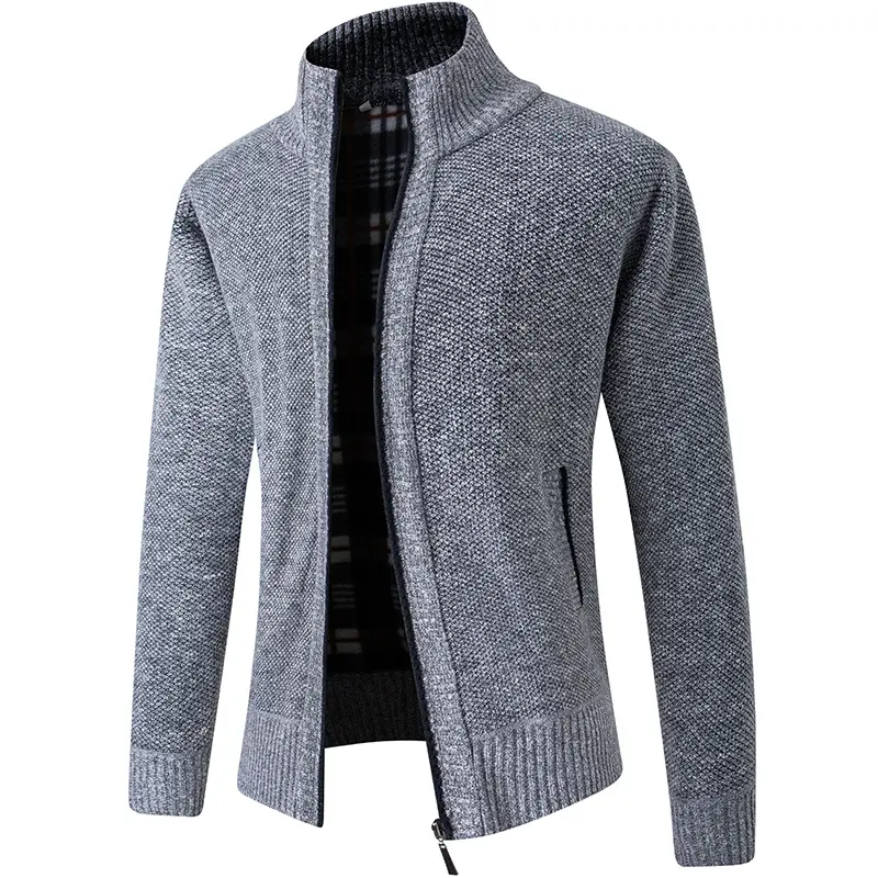 Men Cardigans Sweatercoats New Autumn Winter Cardigan Sweaters Male Stand-up Collar Casual Cardigans Slim Fit Sweaters Size 4XL