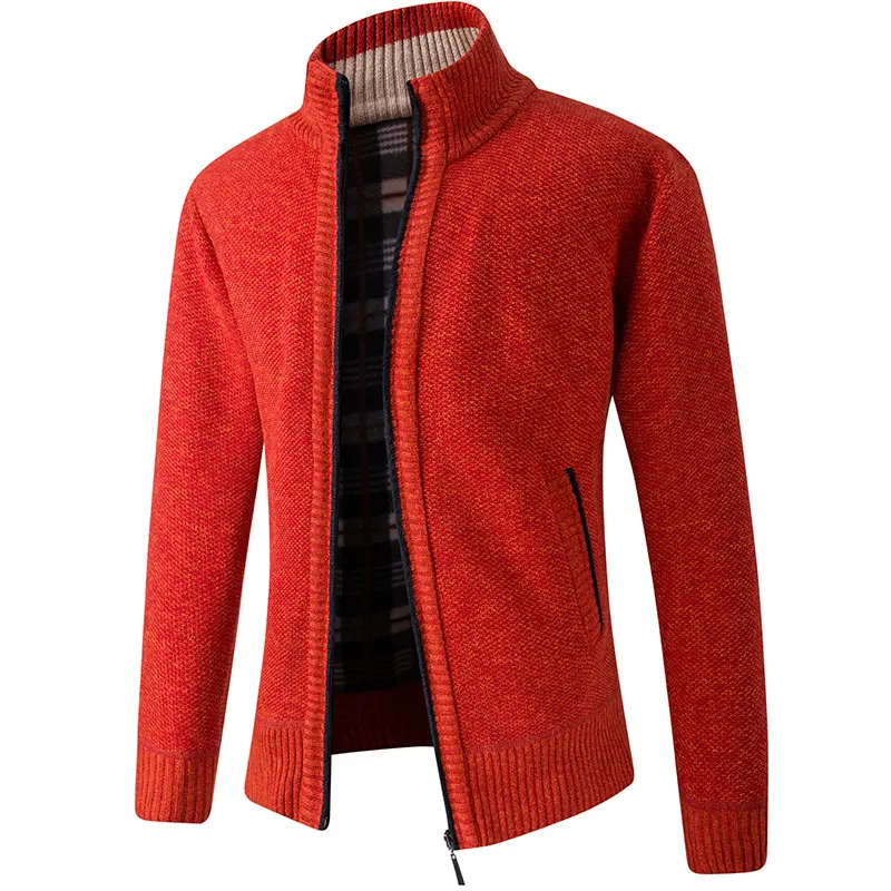 Men Cardigans Sweatercoats New Autumn Winter Cardigan Sweaters Male Stand-up Collar Casual Cardigans Slim Fit Sweaters Size 4XL