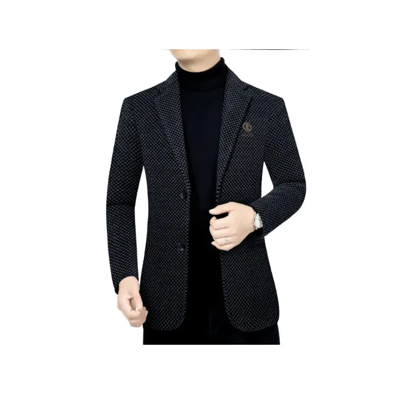 High Quality New Winter Men Plaid Business Casual Blazers Jackets Formal Wear Suits Coats Man Slim Fit Blazers Jackets Size 4XL