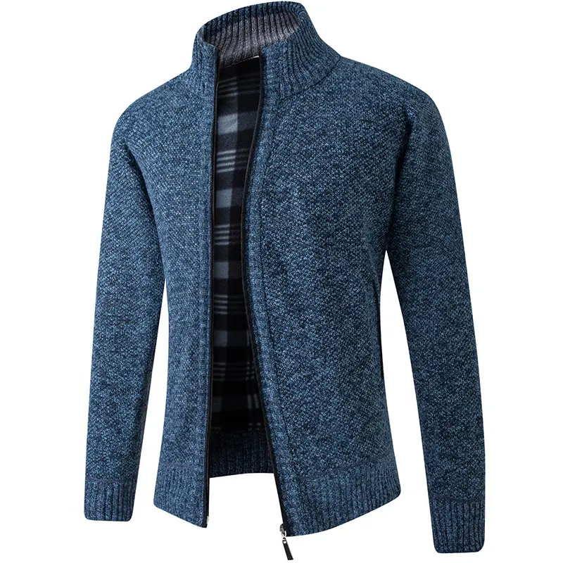Men Cardigans Sweatercoats New Autumn Winter Cardigan Sweaters Male Stand-up Collar Casual Cardigans Slim Fit Sweaters Size 4XL