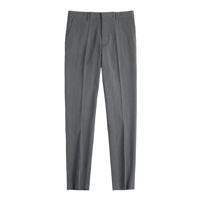 Men Vertical Stripes Boutique Suits Pants New Male Formal Wear Wedding Dress Trousers Men Slim Fit Business Casual Suit Pants 42