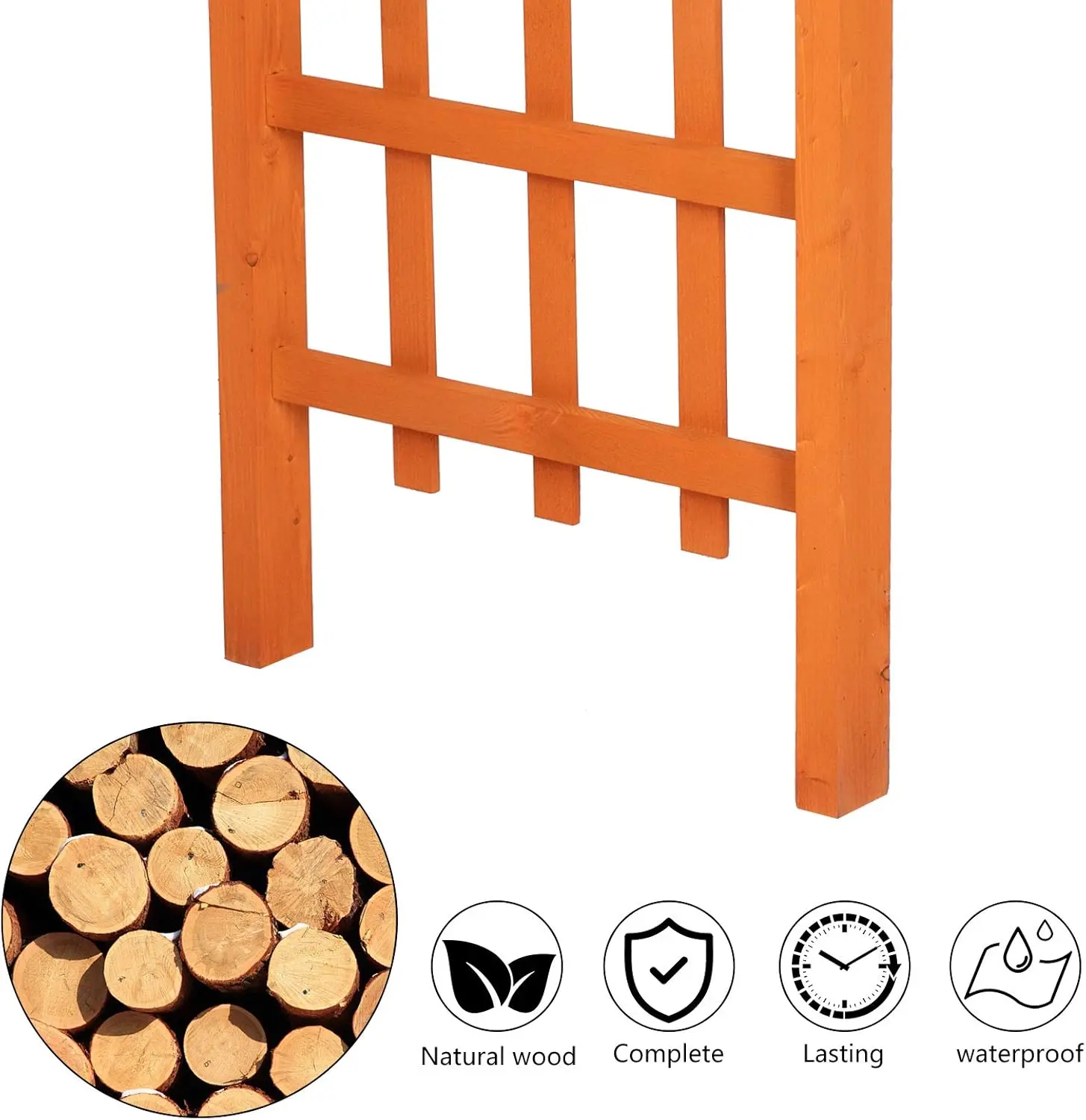 85in Wooden Arbor, Wedding Arch for Ceremony, Wood Trellis for Plant Climbing, Christmas Decor Pergola for Garden Backyard
