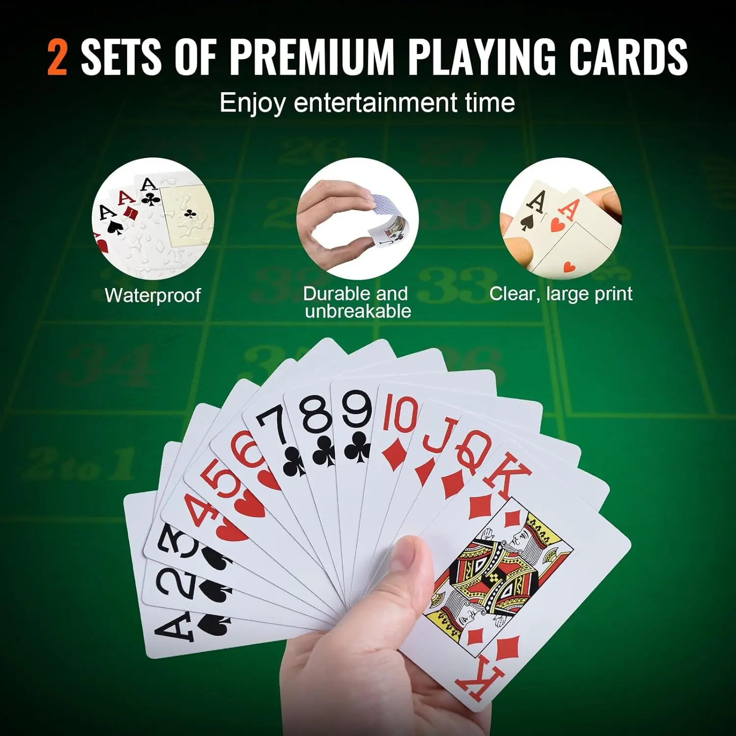 Poker Chip Set, 500-Piece Poker Set, Complete Poker Playing Game Set with Carrying Case, Heavyweight 14 Gram Casino Clay