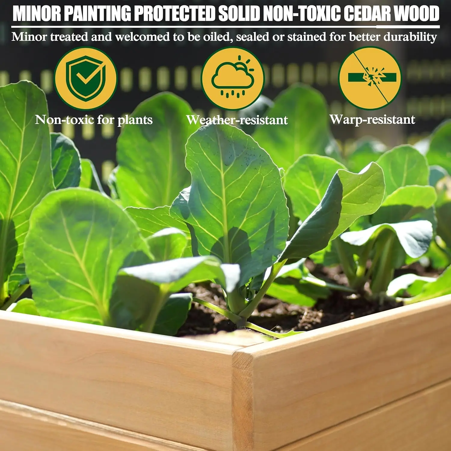 Raised Garden Bed 6 x 3 x 2FT, Raised Garden Beds Outdoor with 6 Legs, Detachable Liner, Garden Bed for Backyard, Patio