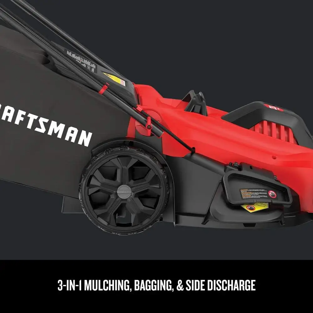 CRAFTSMAN Electric Lawn Mower, 20-Inch, Corded, 13-Ah (CMEMW213), Red