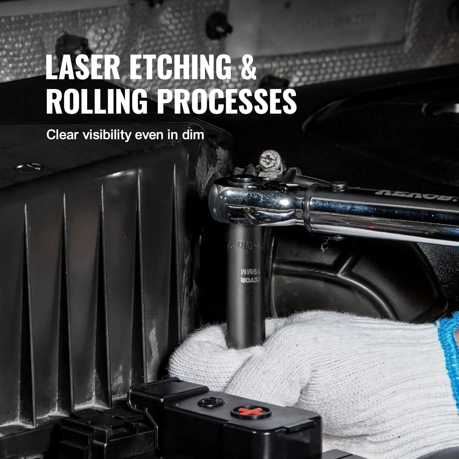 1/2" Drive Impact Socket Set, 65 Piece SAE 3/8" to 1-1/4" and Metric 10-24mm, 6 Point Cr-V Alloy Steel for Auto Repair